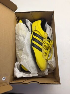 adidas Blue Shoe Box with White Label and Trefoil